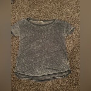 Abercrombie & Fitch Heathered Gray Tee
